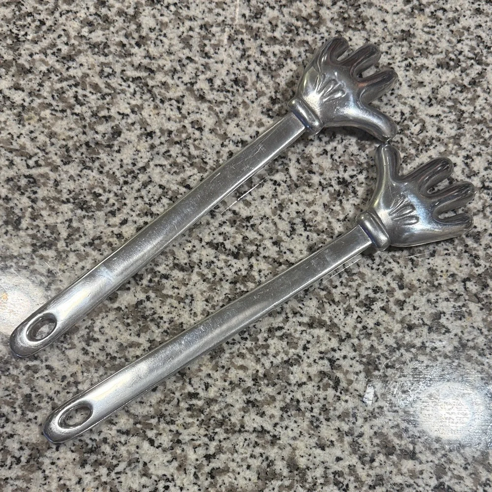 Disney Mickey Mouse Silver Hand-Shaped Salad Servers